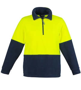 Hi Vis Yellow: SYZMIK Hi Vis 1/2 Zip Fleece - SECONDS