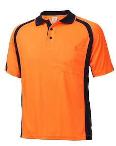Daneunder Workwear: Daneunder Stripe Polo Orange