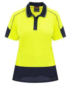 BISON Womens Quick Dry Cotton Back Polo Yellow