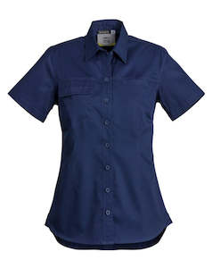 Womens Workwear: SYZMIK Womens SS Tradie Shirt Blue