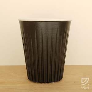 Cups: Coffee Cup - Black Fluted