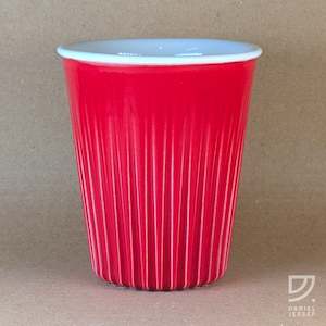 Coffee Cup - Red Fluted