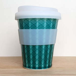 Cup Sleeve: Silicone Coffee Cup Sleeve 10oz (89mm) - Clear