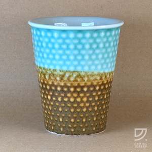 Coffee Cup - Jade & Copper Dimple