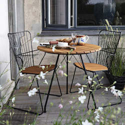 Outdoor Dining Table Range: CIRCLE Ã74 Cafe Table - Bamboo top