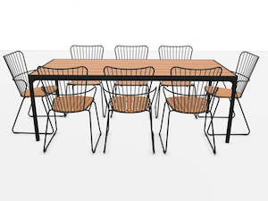 Houe Furniture: HOUE - FOUR 210x90 Table & 8 x PAON Chairs Setting