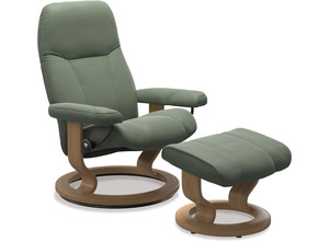 Stressless® Consul Medium Leather Recliner - Classic Base