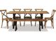 Cross 2200 7-pce Dining Suite - 5 x Chairs & Bench