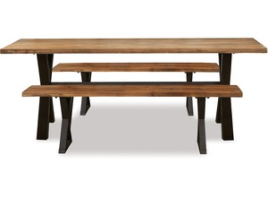 Products: Cross 3-Pce 2200 Dining Suite - Bench x 2
