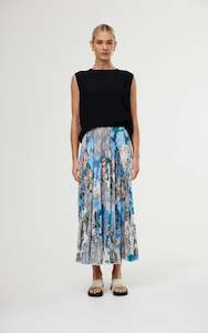 Kinney: Goldie Skirt - Cyan Patchwork