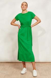 Verano Tie Dress- Emerald