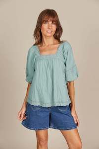 Isle Of Mine: Fleur Top - Seafoam