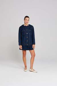 Sale: Bowtique Shacket - Indigo Denim