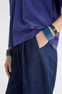 Innfellt Thin Bangle- Denim Blue