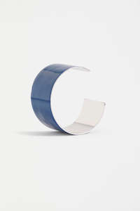 Innfellt Wide Bangle- Denim Blue