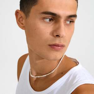 Elliana White Necklace - Silver Plated