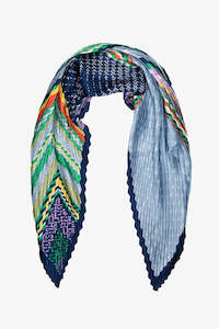 Christmas Gift Ideas: Neck Scarf - Mixprint Blue