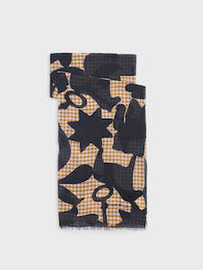Lucky Chrams Cotton Foulard Scarf