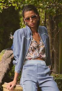 Once Was: Aurora Reversible Viscose and Tencel Fringe Jacket