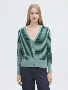 Striped Viscose Cardigan