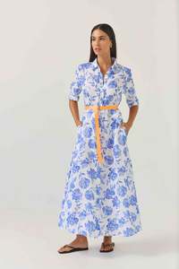 Dresses: Nicola Dress - Blue Rose