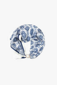 Pearl Fasten Neck Tie - Porcelain Cross