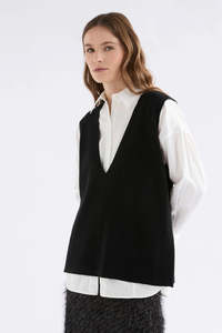 ELK Alin Knit Vest- Black