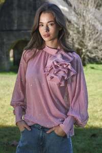 Tops: Sew Fancy Blouse - Dusty Pink