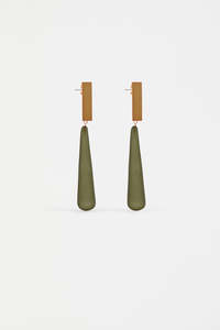 ELK Arens Drop Earring- Dark Olive