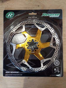 Brakes - Disc Rotors: Brake Disc Rotor Reverse AL/Steel 200mm Gold