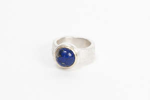 Rings: Gold Top Cocktail Ring - Lapis Lazuli
