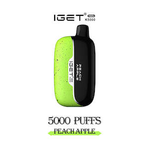 Disposable Vapes: Iget Moon 5000 Puffs - Peach Apple