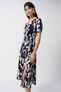 Dress: 251014 Silky Knit Abstract Print Dress
