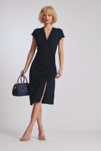 Paula Ryan Collection: 8974 V Neck Side Rouched Dress
