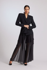 Paula Ryan Collection: 8902 Euro Suiting Tuxedo Blazer