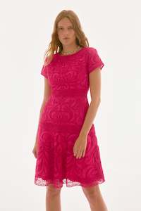 Joseph Ribkoff 1: 251768X Embroidered Fit and Flare Dress