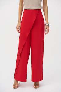 New Arrivals 1: 252004 Woven Wide-leg Pants With Asymmetrical Overlay