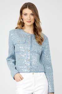 Frank Lyman: 251512 Blue Shimmer Evening Jacket