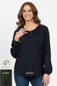 New Arrivals 1: 4466 Silky Superfine Merino Relaxed Fit Keyhole Top