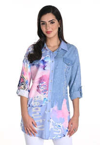 243528U  Pink/Blue Urban Chic Shirt