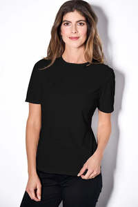 8445 BLACK Crew Neck Microjersey Body Tee
