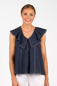 K5095 Ink Contrast Stitch Breeze Top