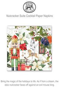 814426 MDW Nutcracker Suite Cocktail  Paper Napkins