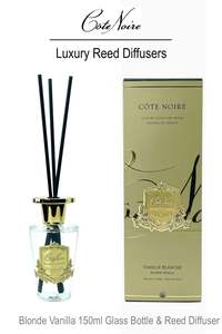 Cote Noire: GMDL15003 BLOND VANILLA 150ml Glass Bottle & Reed Diffuser