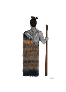 Products: Ruruhau - The protector Brown kākahu with tāniko Darlington Paku