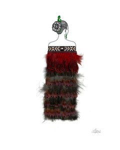 Products: Aroha Pumau - Constant love and compassion. Red kākahu Darlington Paku