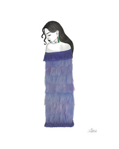 Products: Hine Ngakau - Woman of heart. Blue/purple kākahu Darlington Paku
