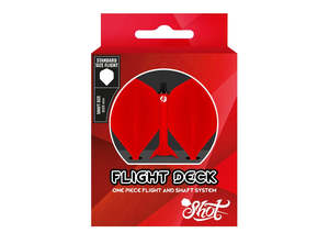 Flight Deck-One Piece Dart Flight and Shaft System-Red