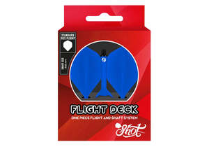 Flight Deck-One Piece Dart Flight and Shaft System-Blue