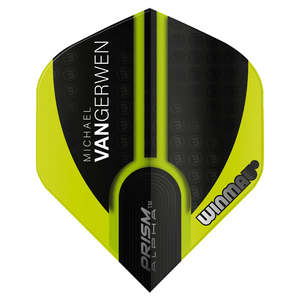 Flights Winmau: MVG TRANSLUCENT GREEN WITH BLACK LINES PRISM ALPHA STANDARD